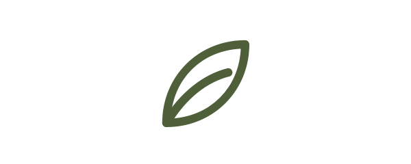 Green leaf icon on a white background