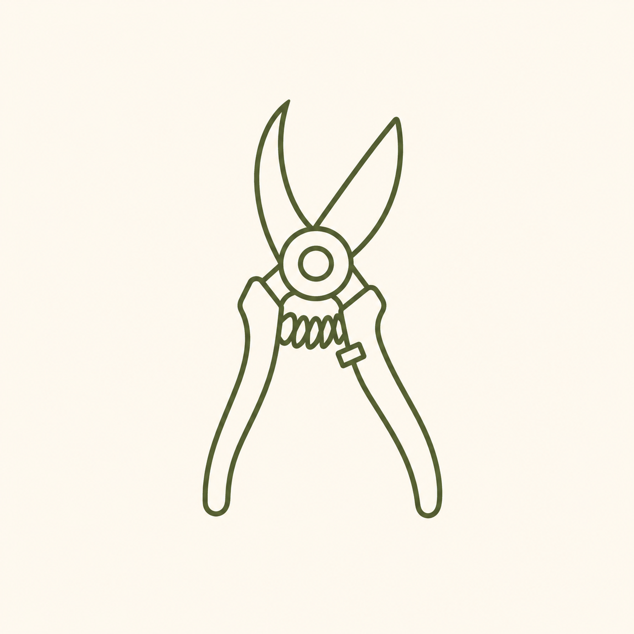 Pruning shears icon for additional garden services