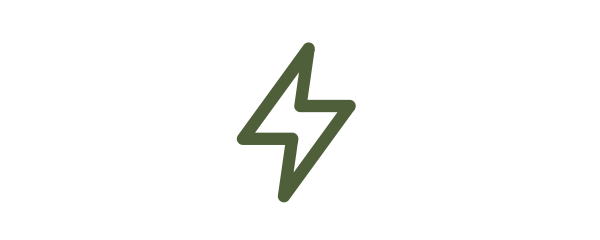 Green lightning bolt symbol